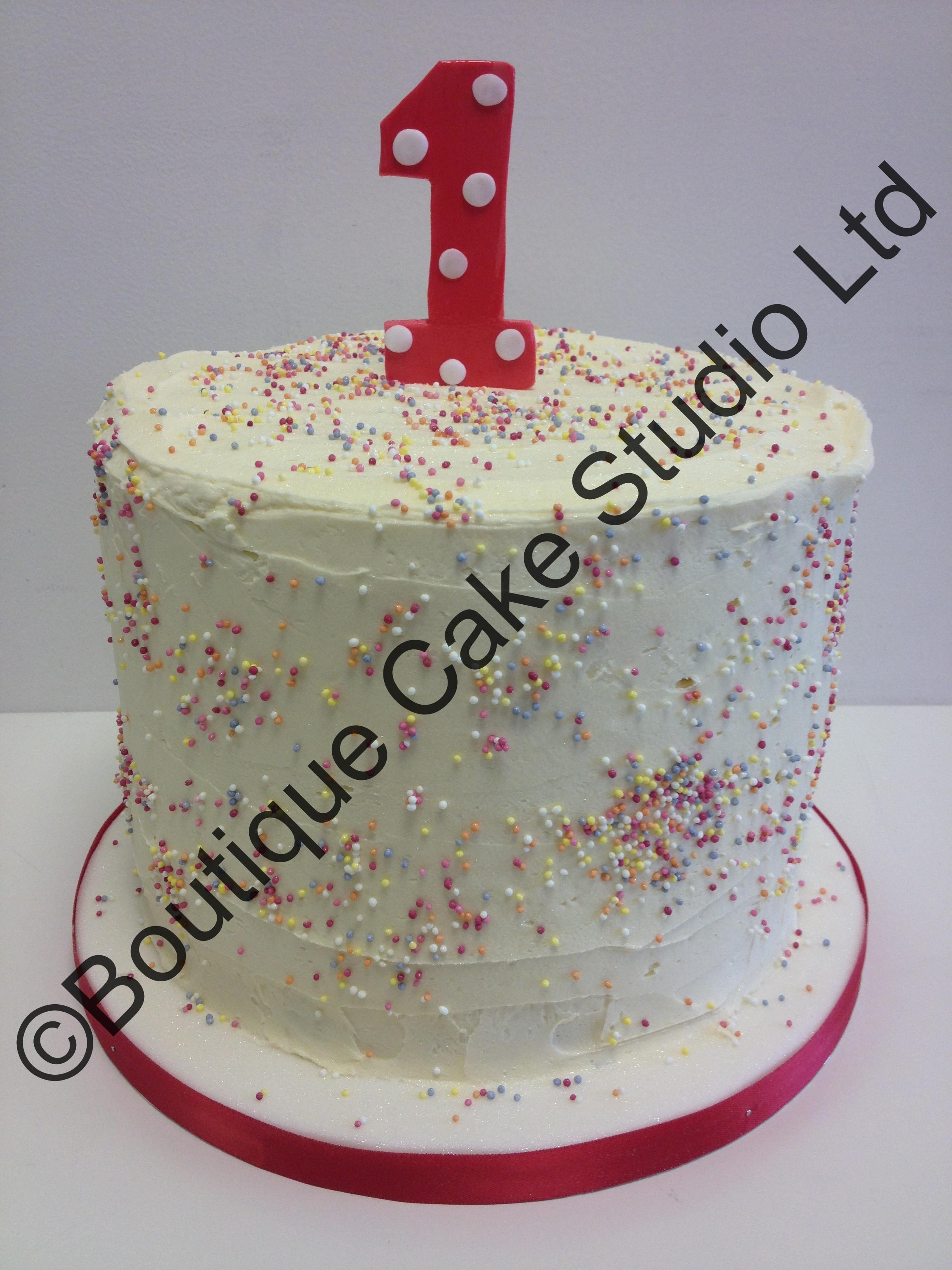 Rustic Buttercream with Sprinkles Cake Smash Cake