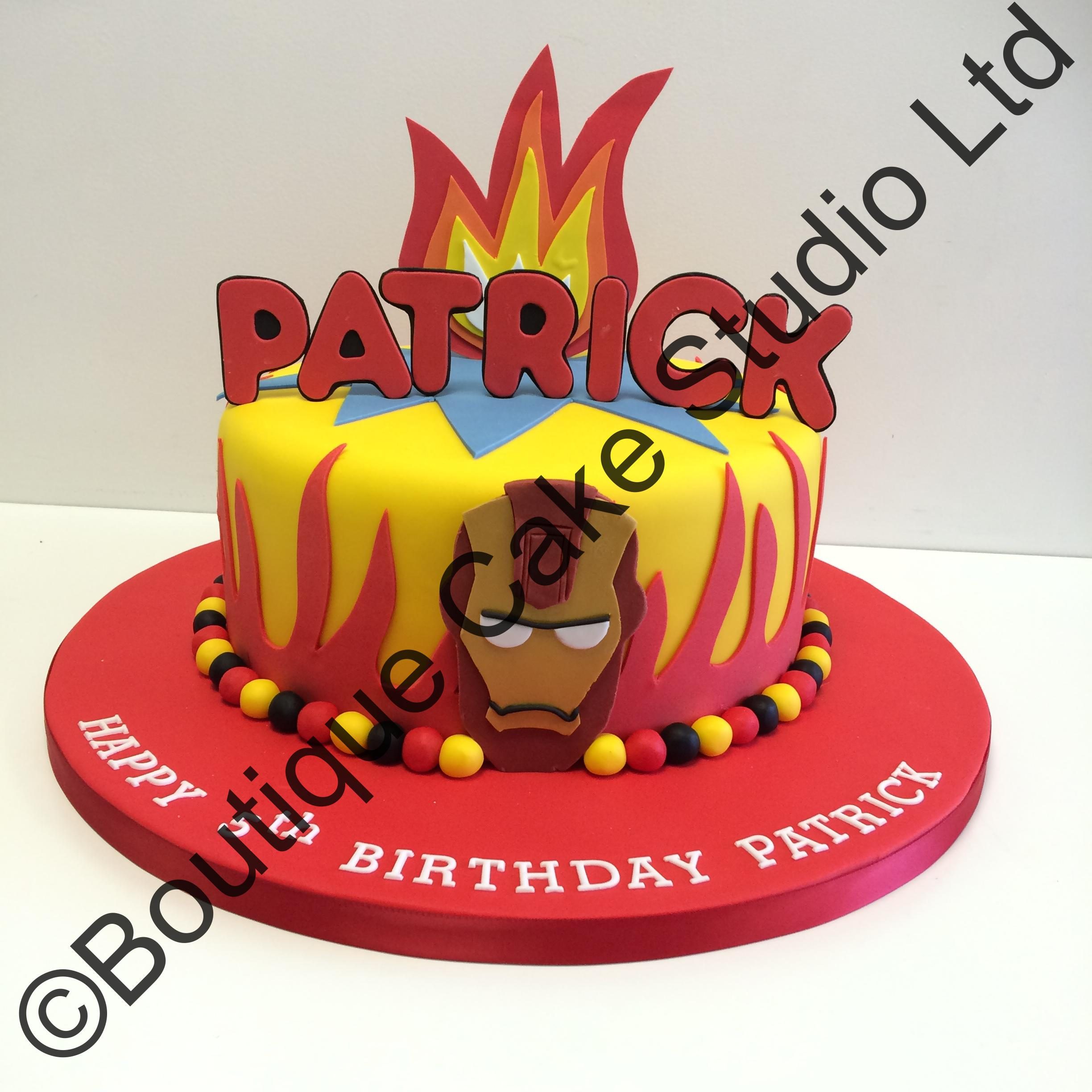 Iron Man with Fire Cake