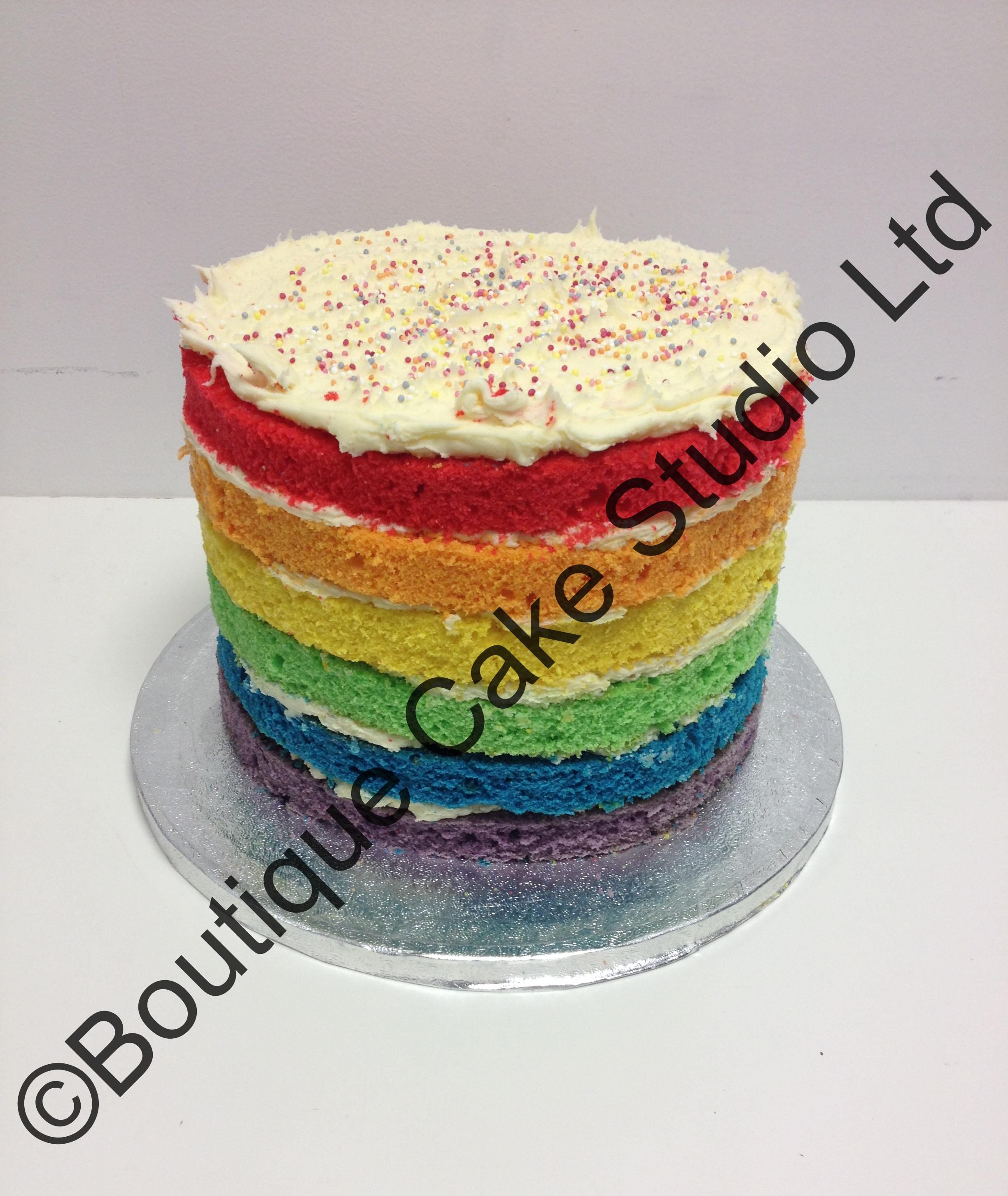 Naked Rainbow Cake Smash Cake