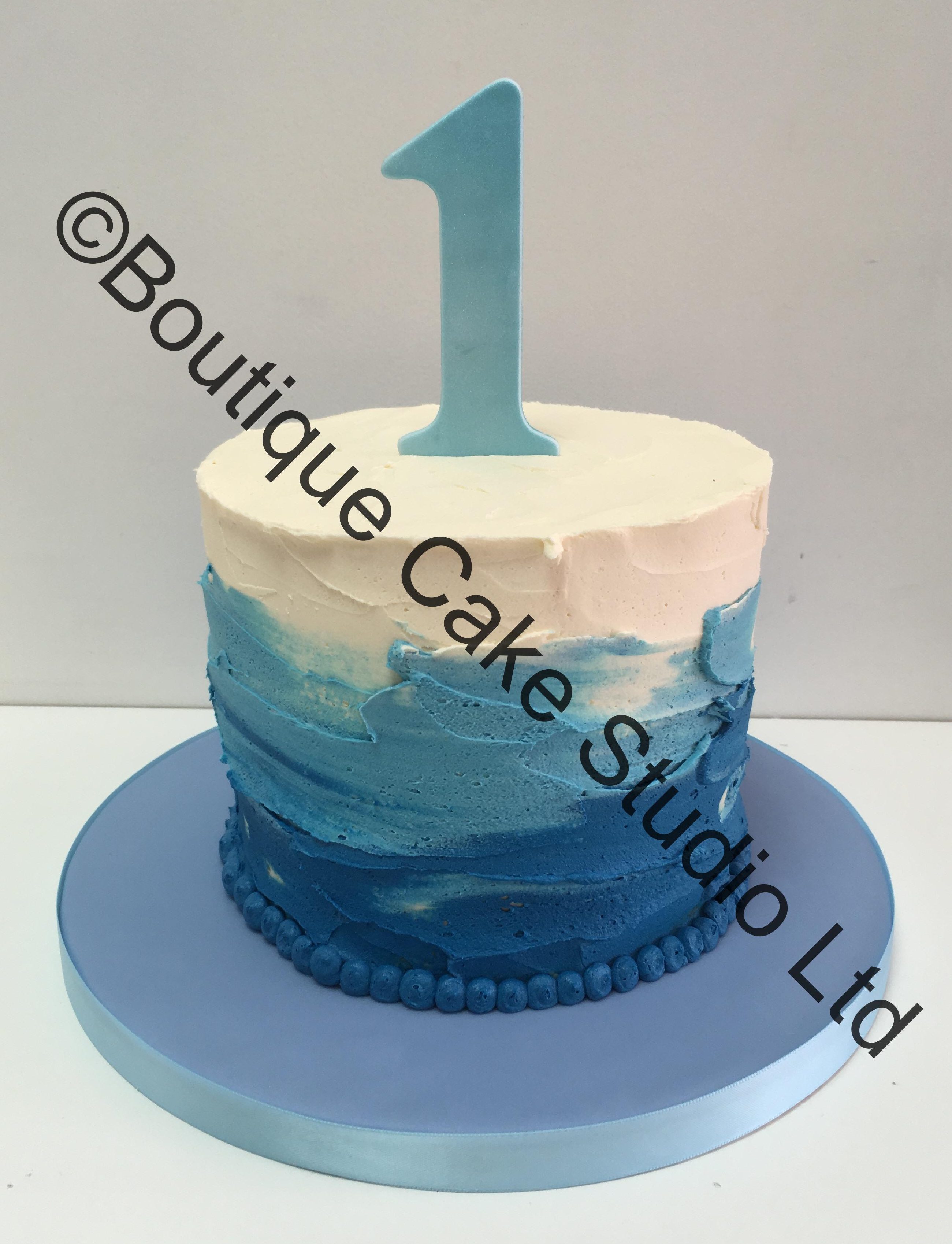 Blue Ombre Cake Smash Cake