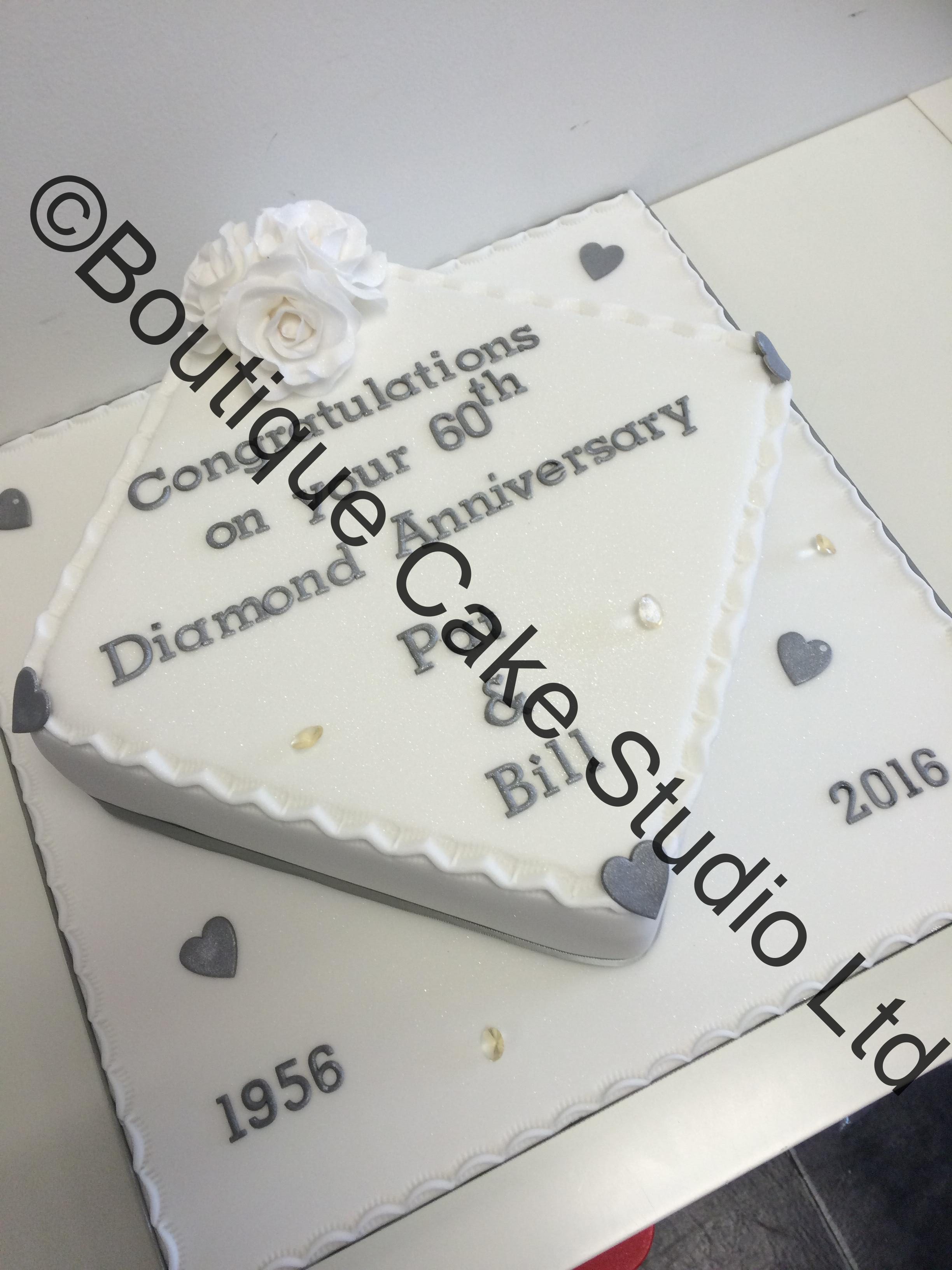 Square Diamond Wedding Cake