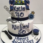Police themed stacked Cake