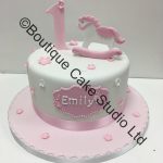 Rocking Horse Cake with name plaque cake