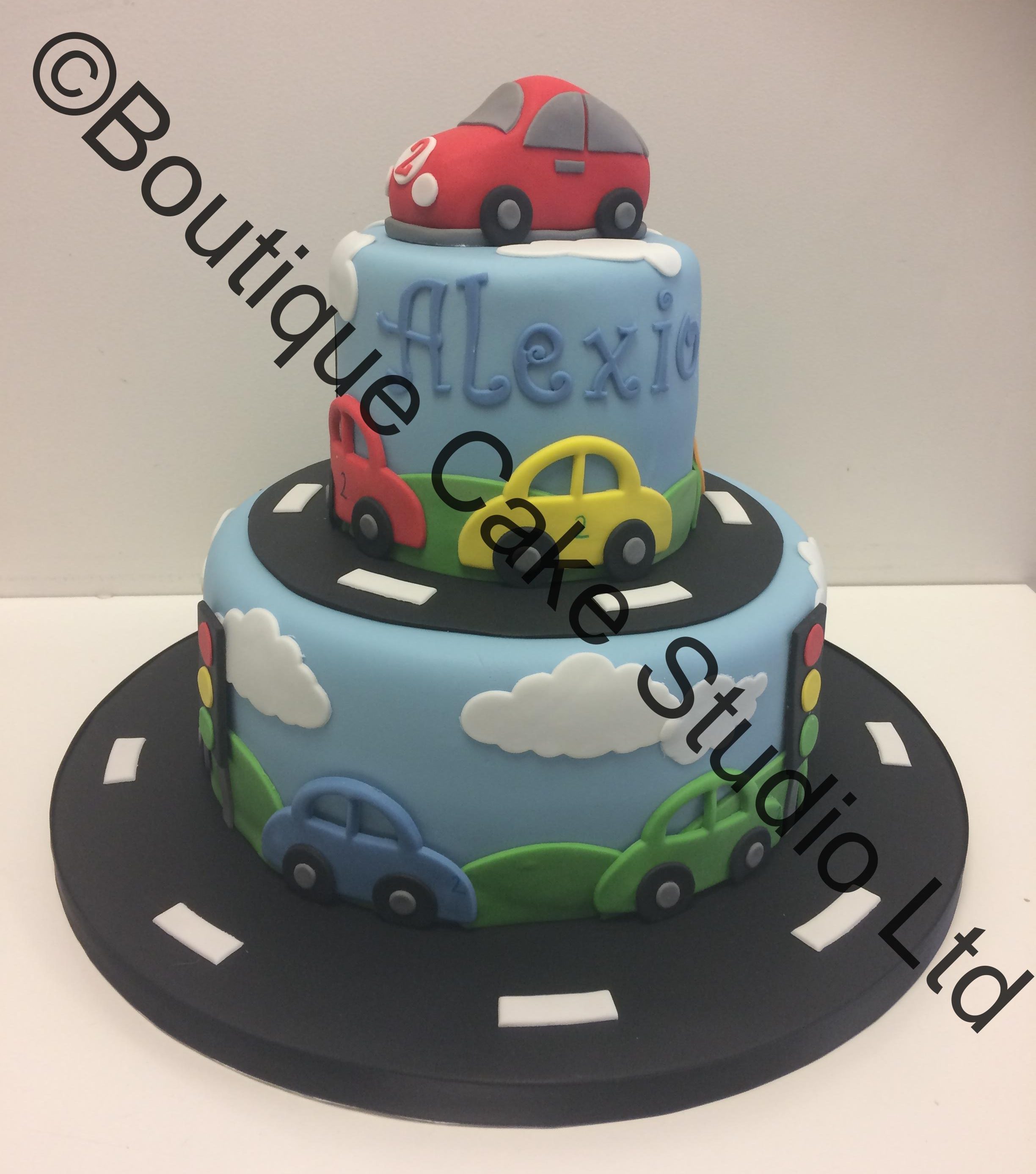 Cute Car Stacked Cake