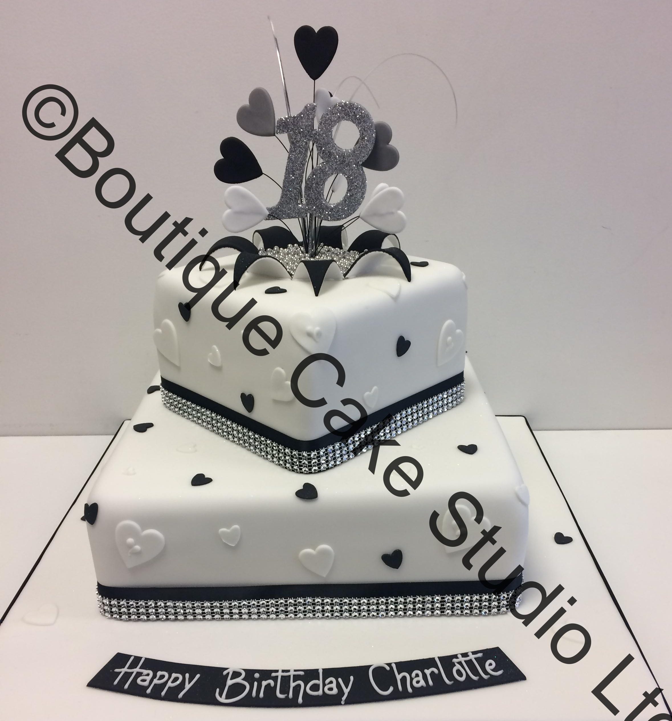 Offset Square stacked Cake with peelback and Burst