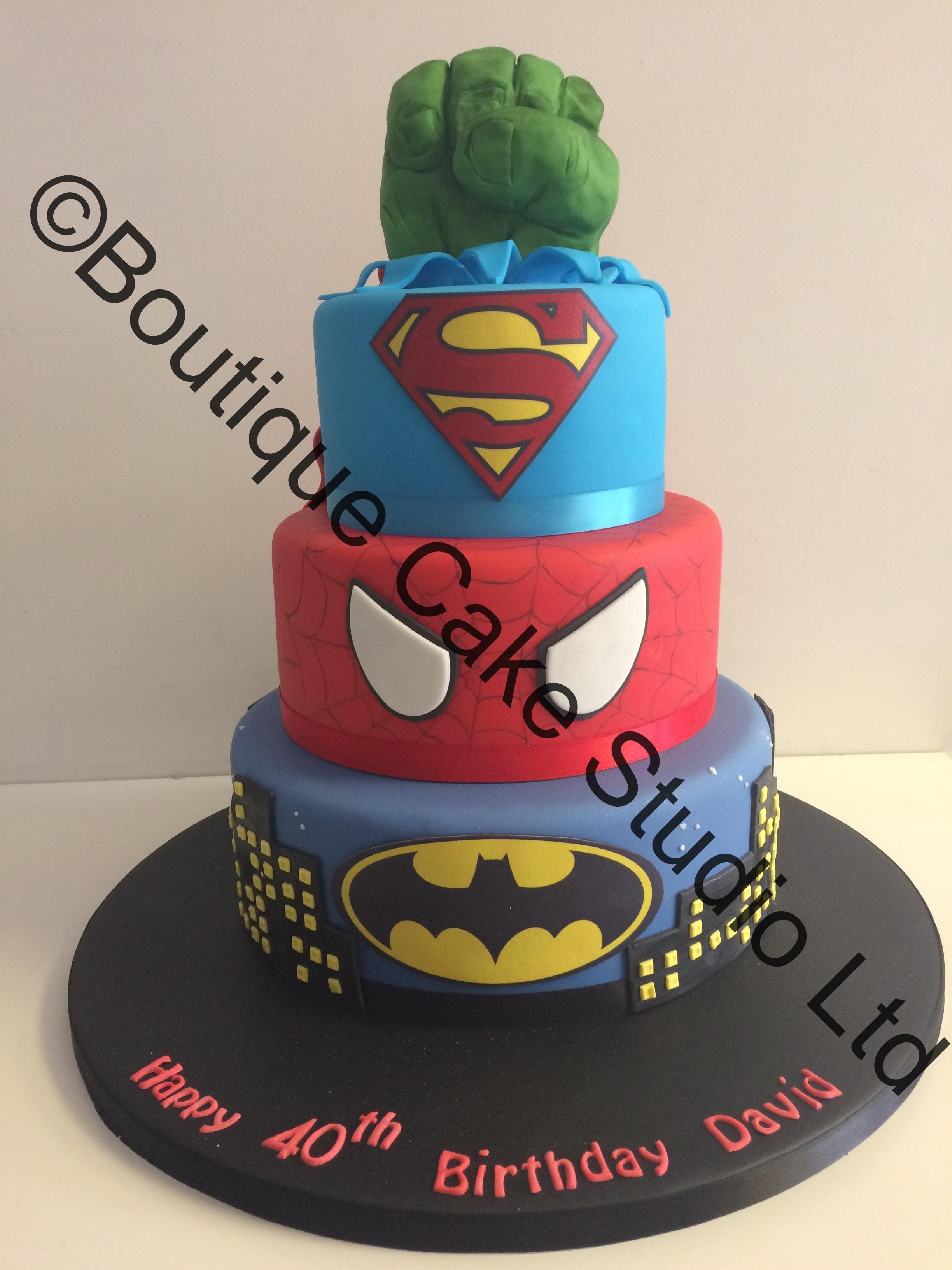 Stacked Superhero Cake