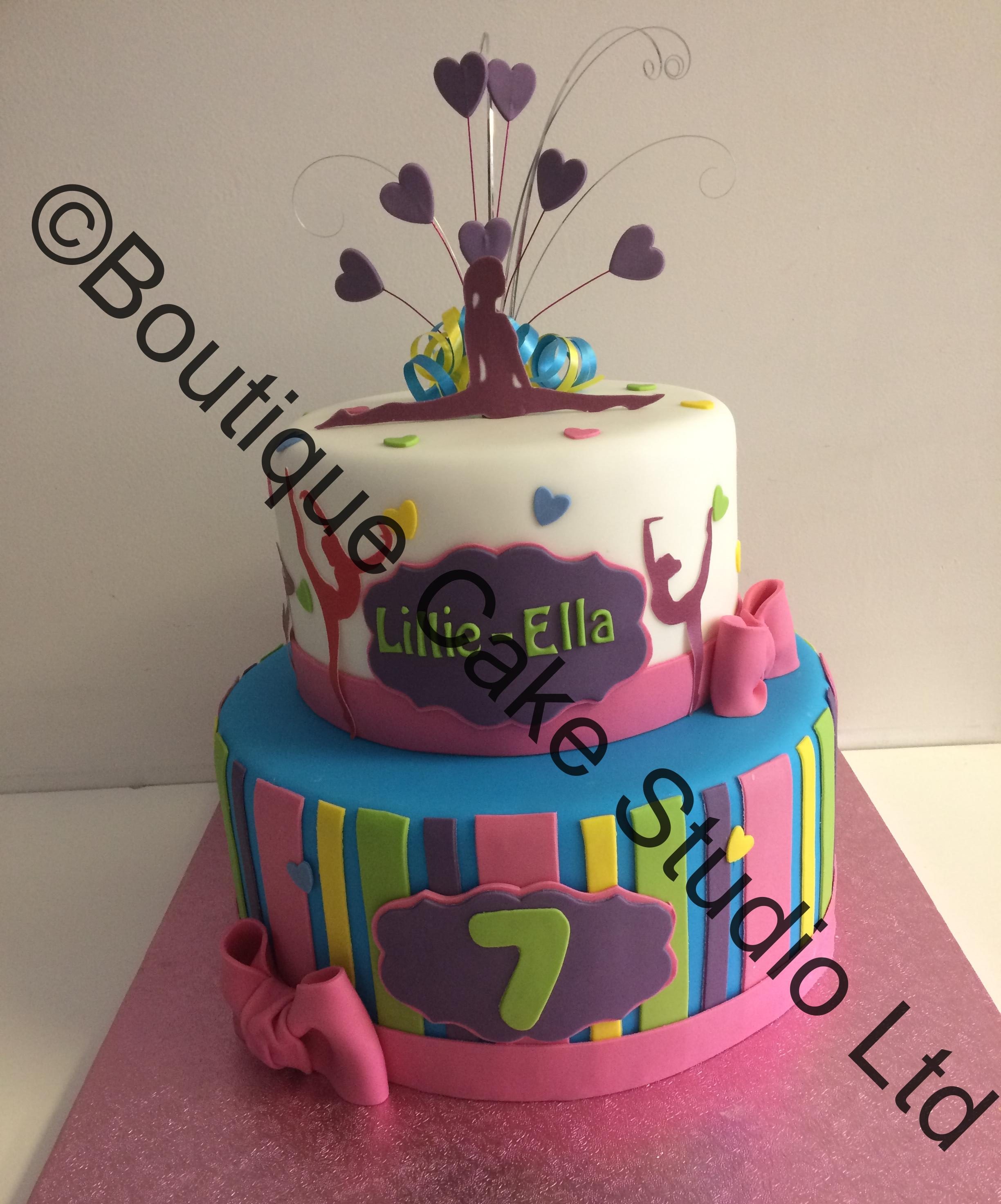 Gymnastic themed Stacked cake