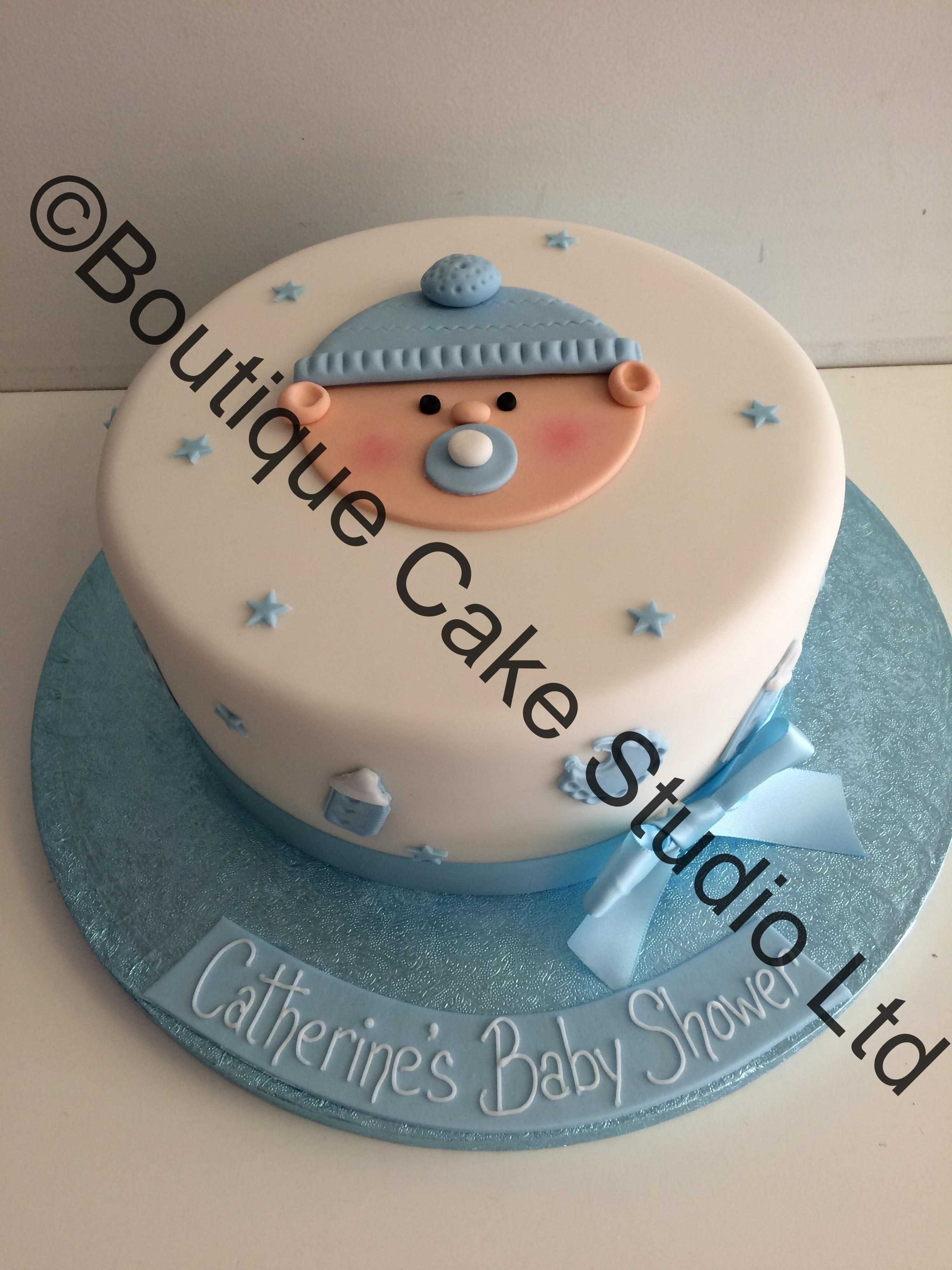 Baby Face Baby Shower Cake