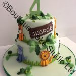 Jungle themed Stacked Cake