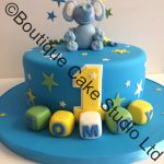 1st Birthday cake with Sugar Elephant