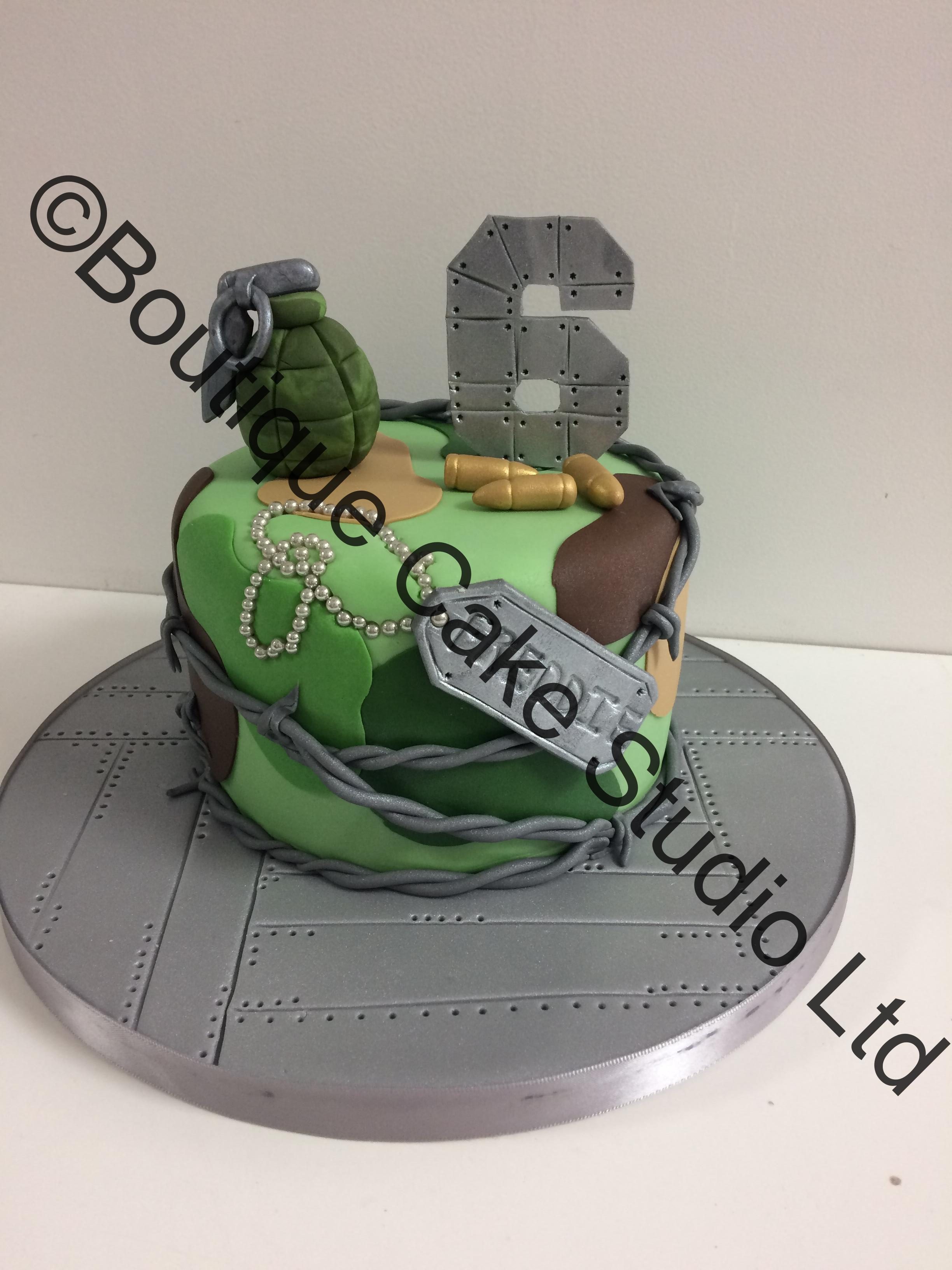 Army themed cake