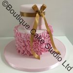 Pretty Pink Ruffle Stacked Cake