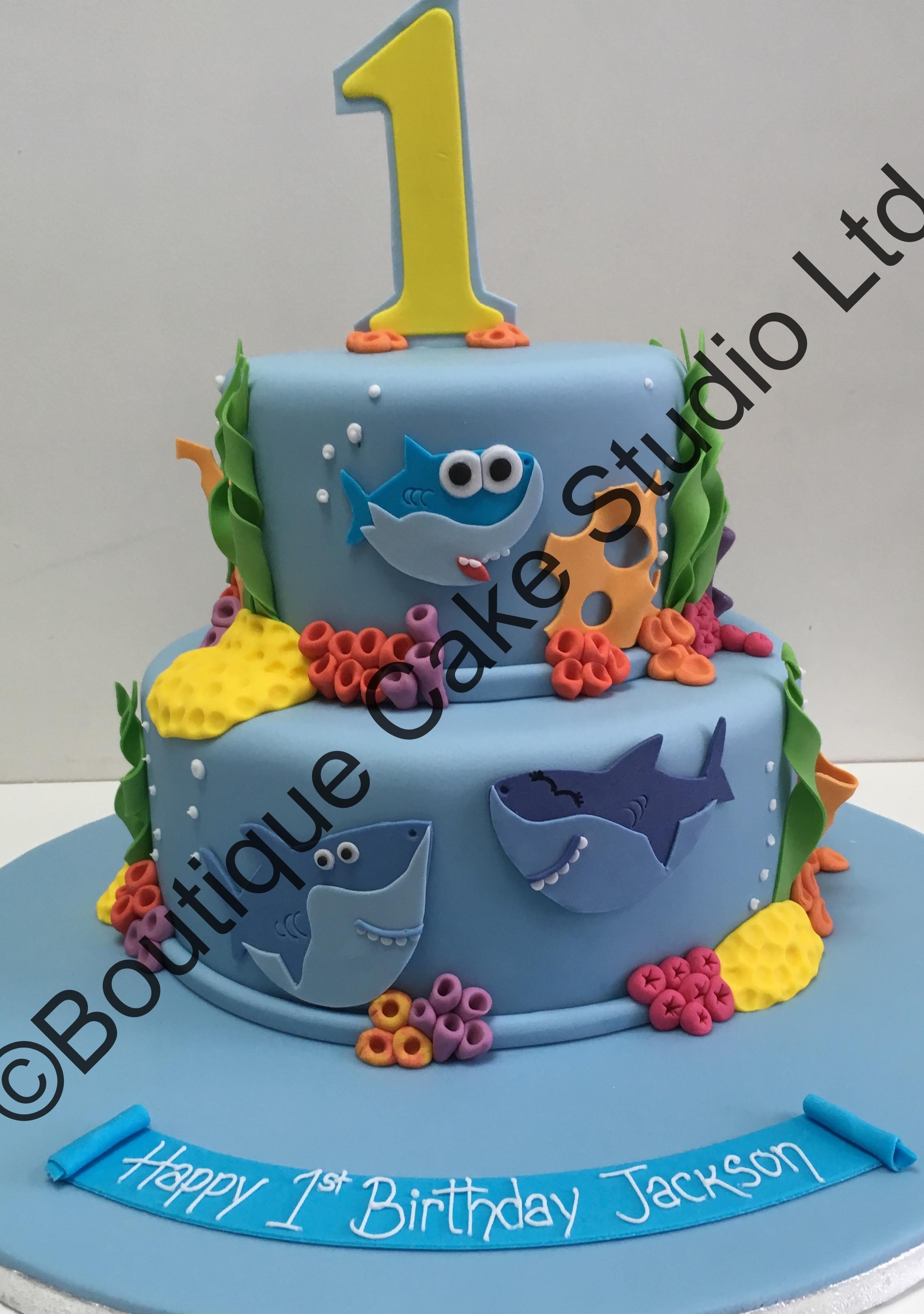 Baby Shark themed cake