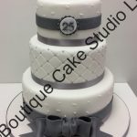 Stacked 25th Wedding Anniversary Cake