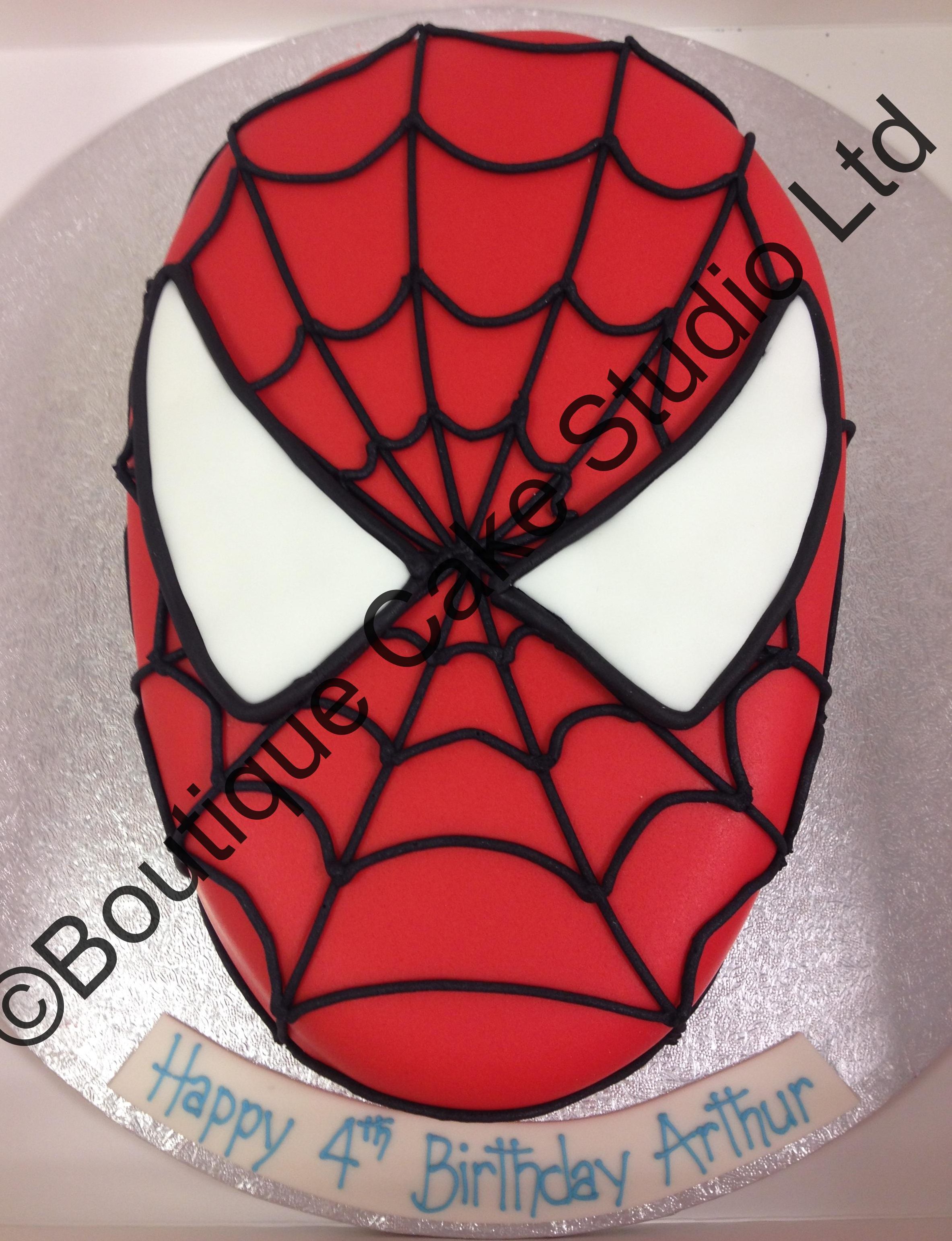 Spiderman Face Cake