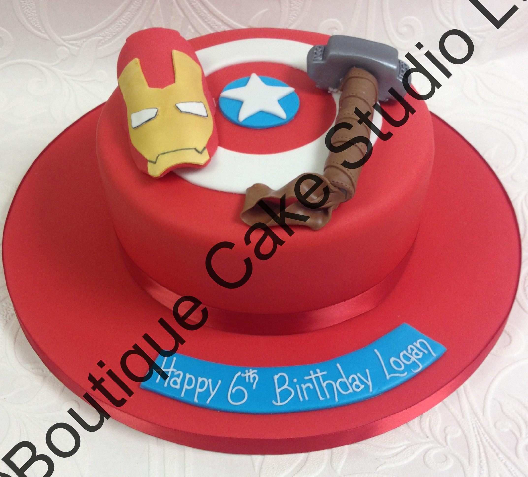 Superhero Shield Cake