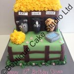 Cute Horse Stables Cake