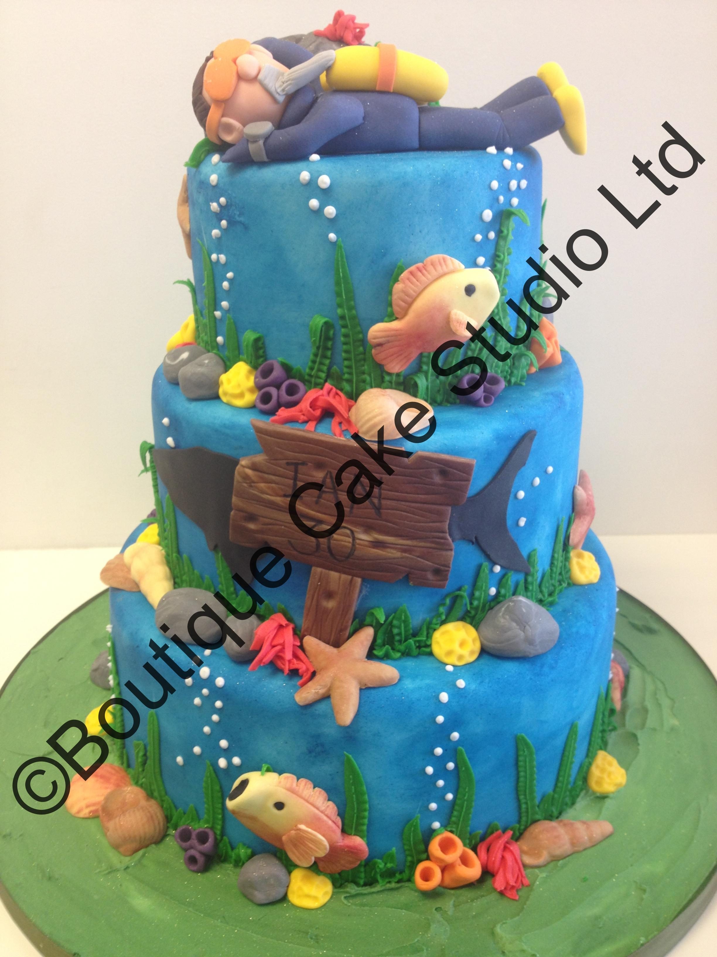 Diving themed Cake