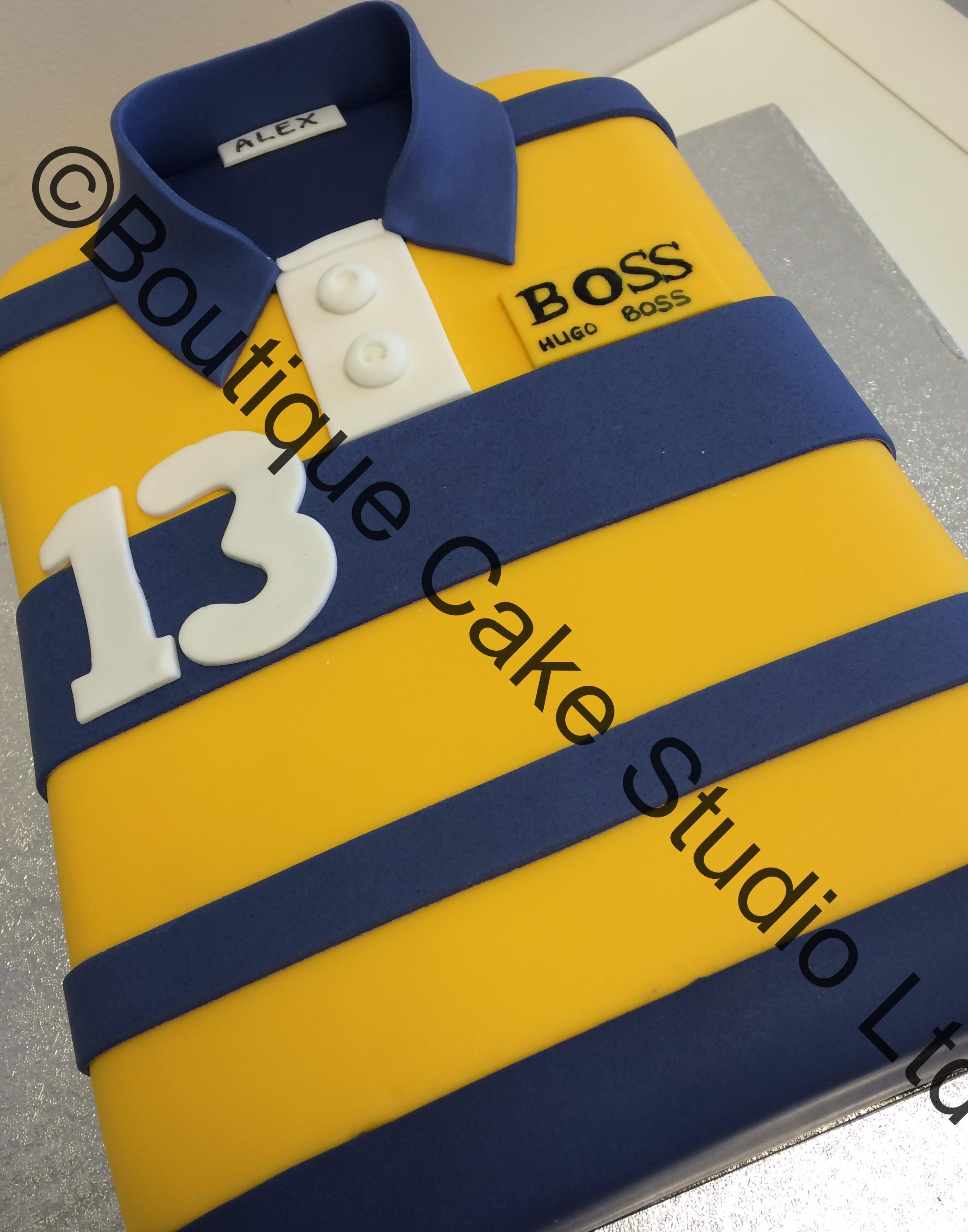 Rugby Folded Shirt Cake