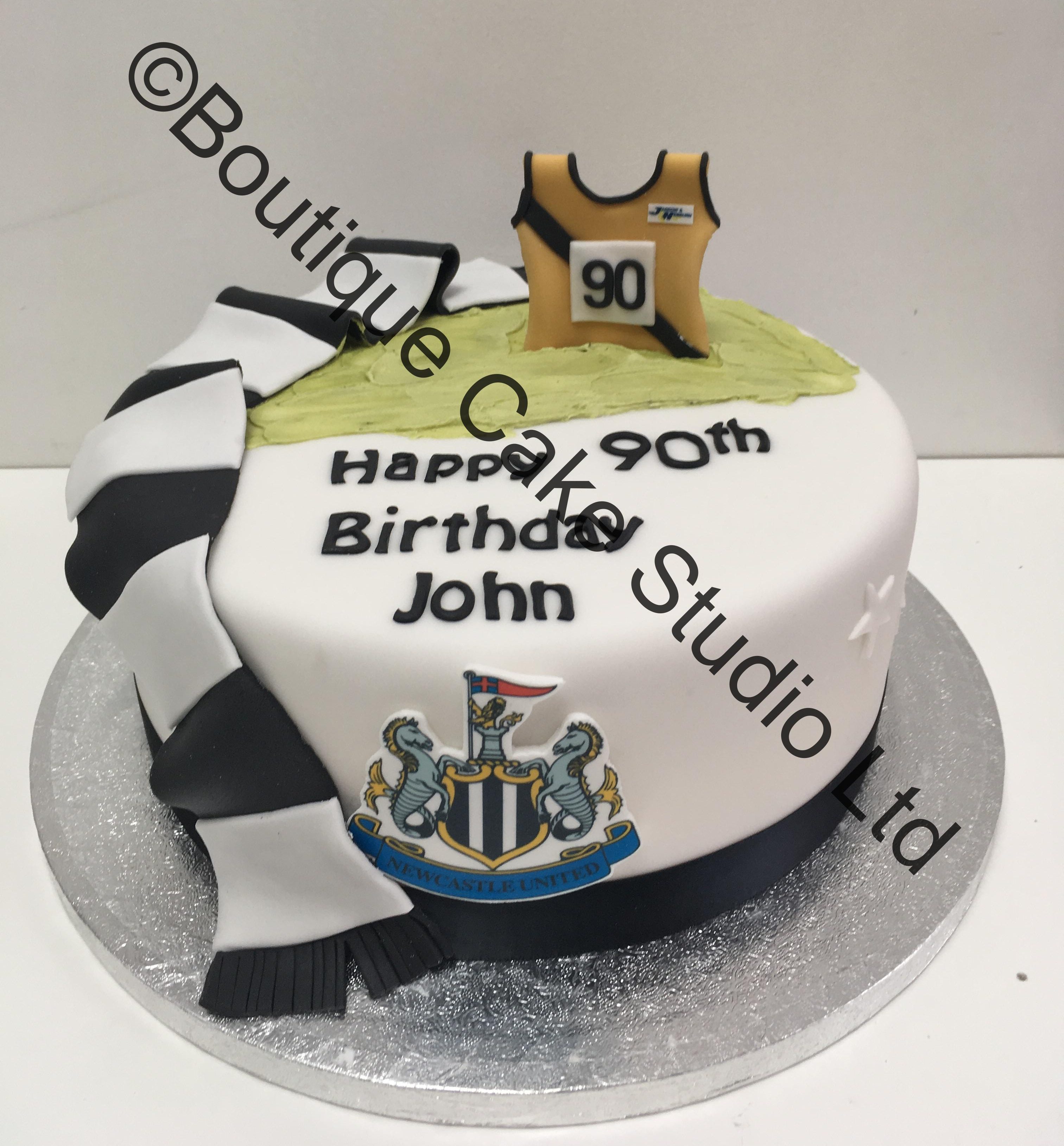 Football and Running themed Cake