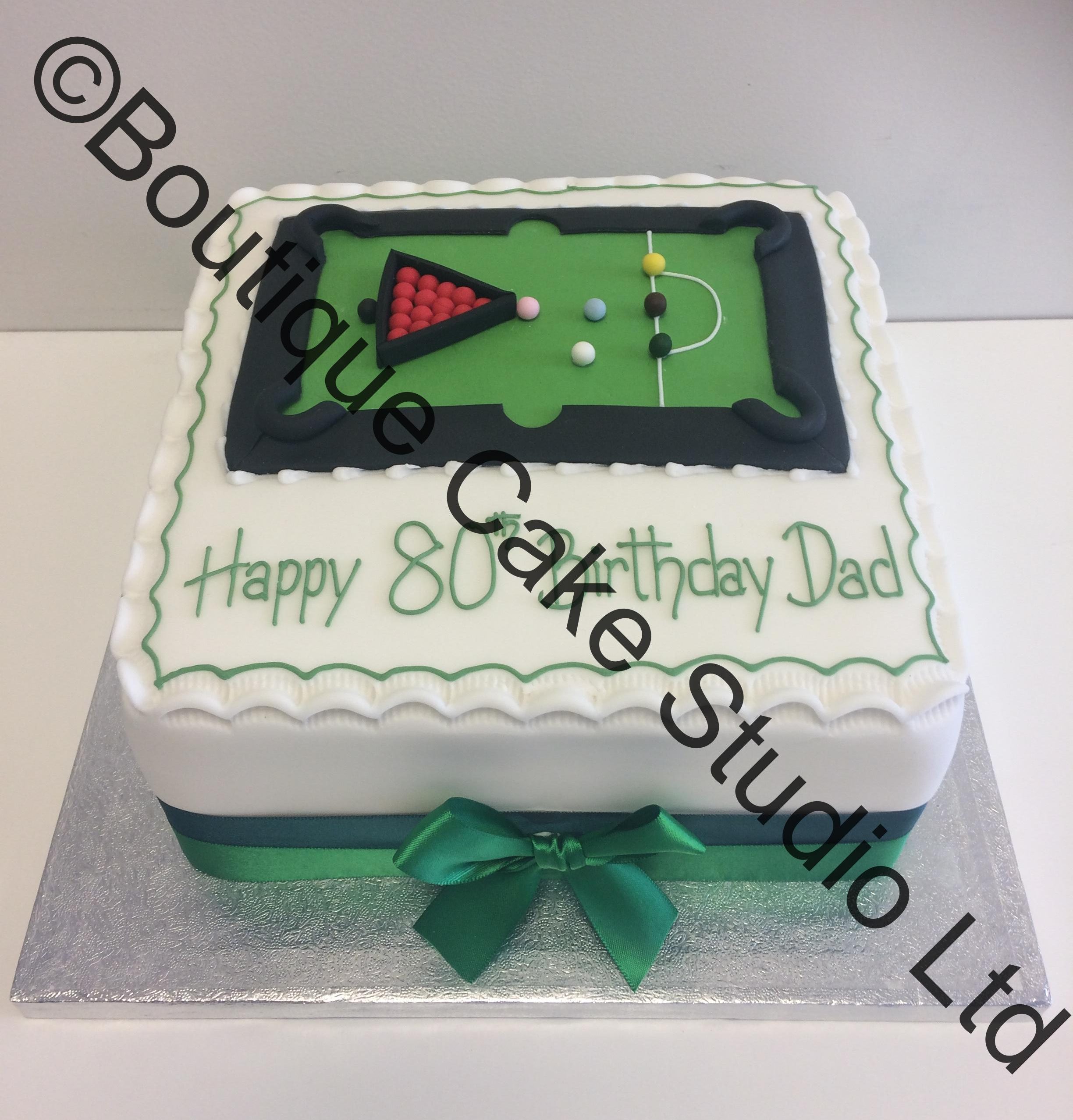 Snooker themed cake