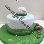 Golf Ball Cake with side design