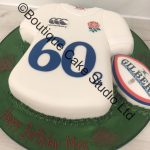 England Rugby Shirt Cake with larger ball