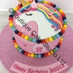 Unicorn Cake with Rainbow Ball Edges