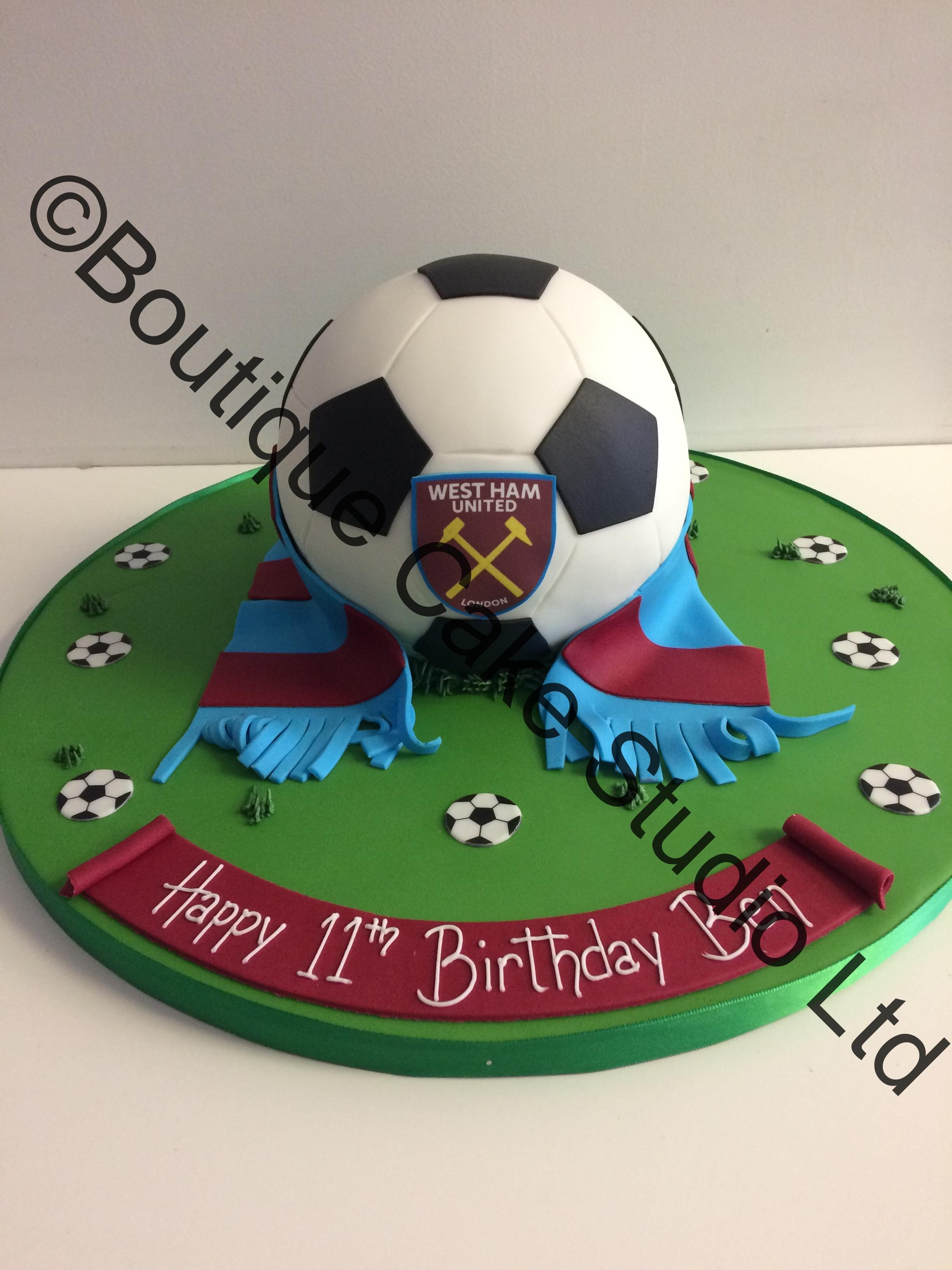 Full Football Cake with scarf