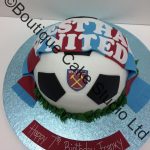 Half Football themed Cake