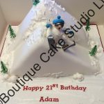 Snowball Skier Cake