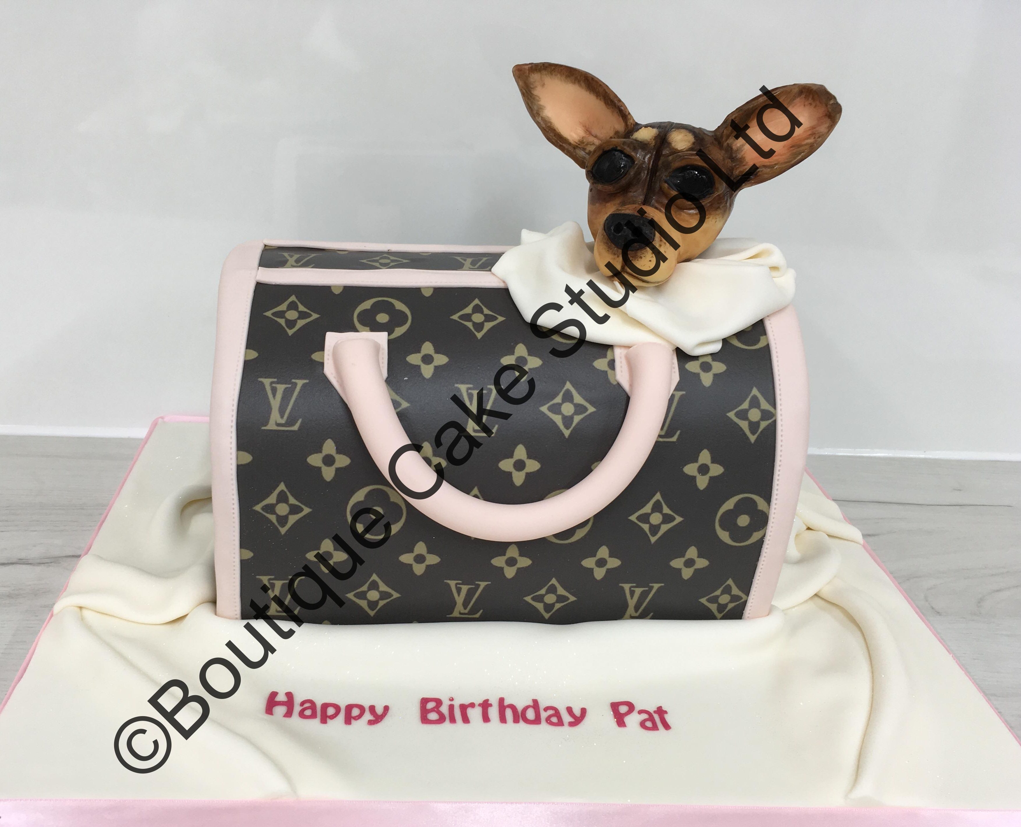 Dog in a Handbag Cake