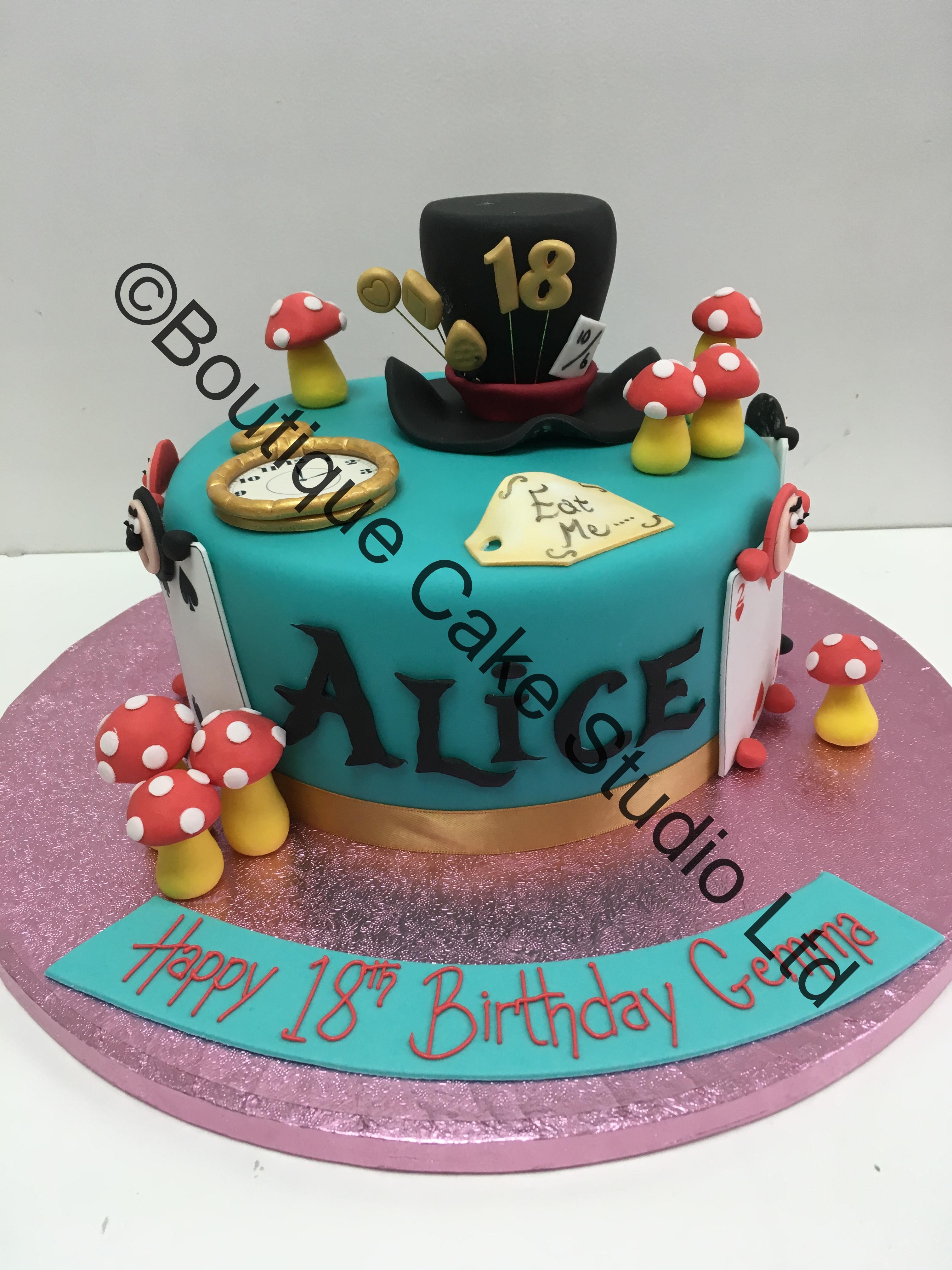Alice in Wonderland themed Cake