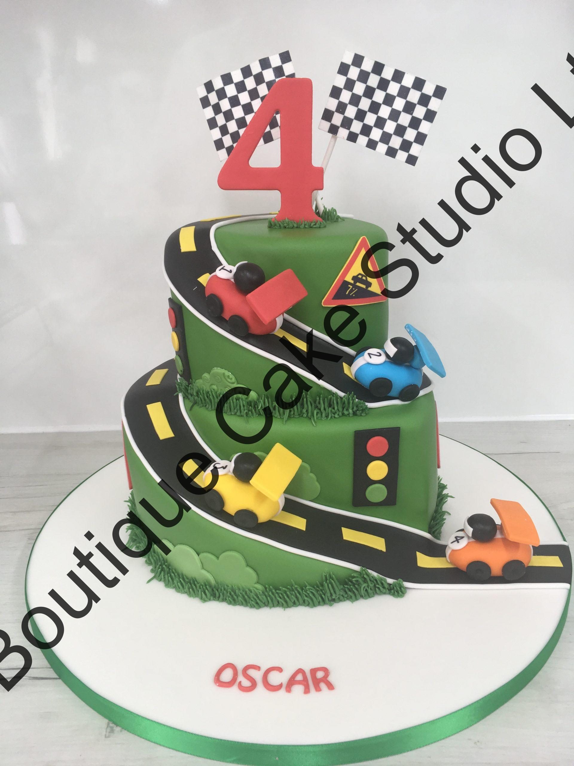 Racing Car themed Cake