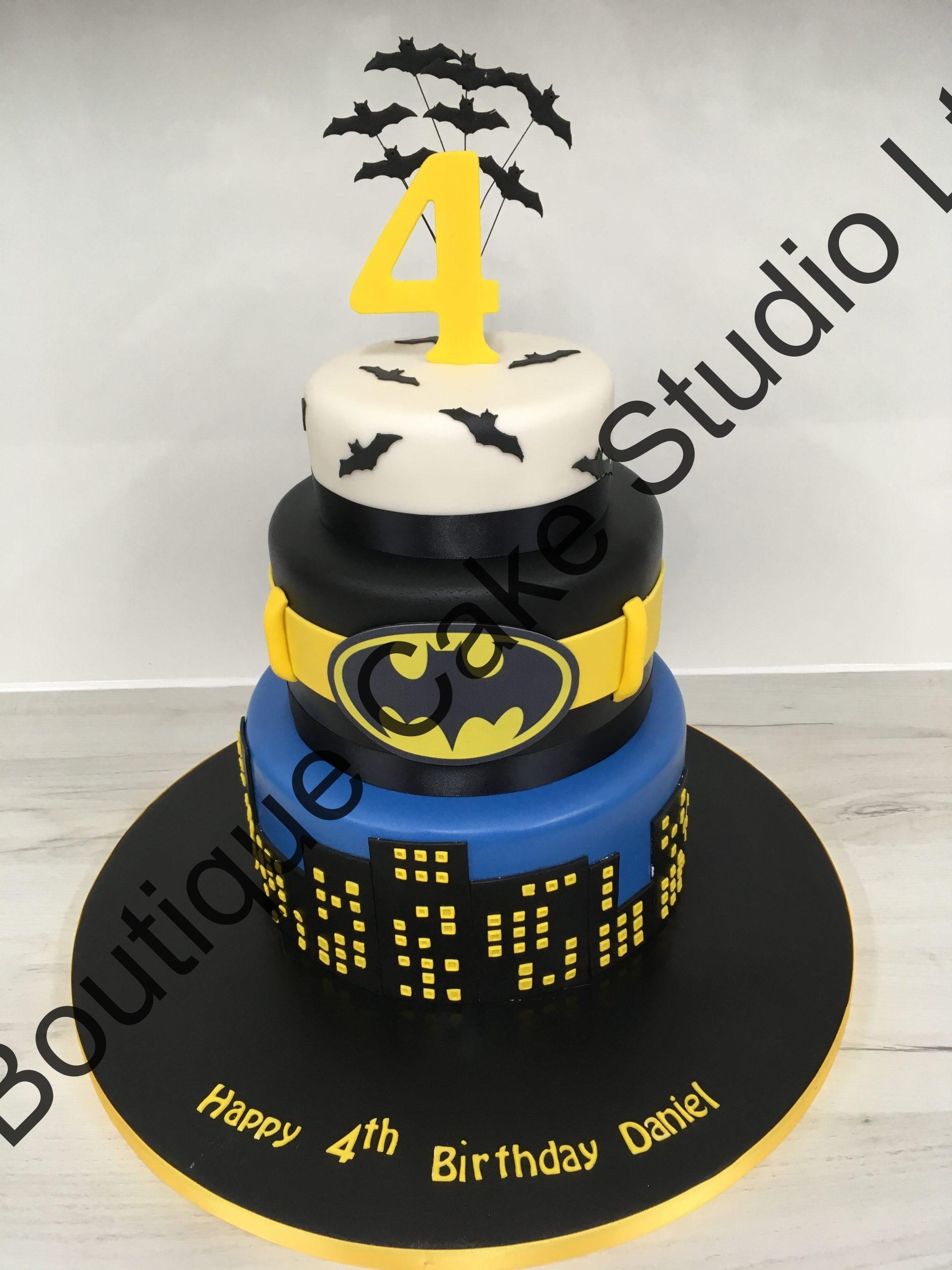 Batman themed Stacked Cake