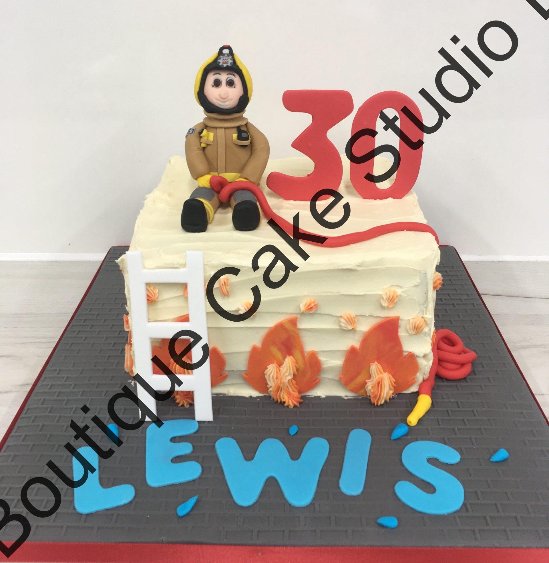 Firefighter themed Buttercream Cake