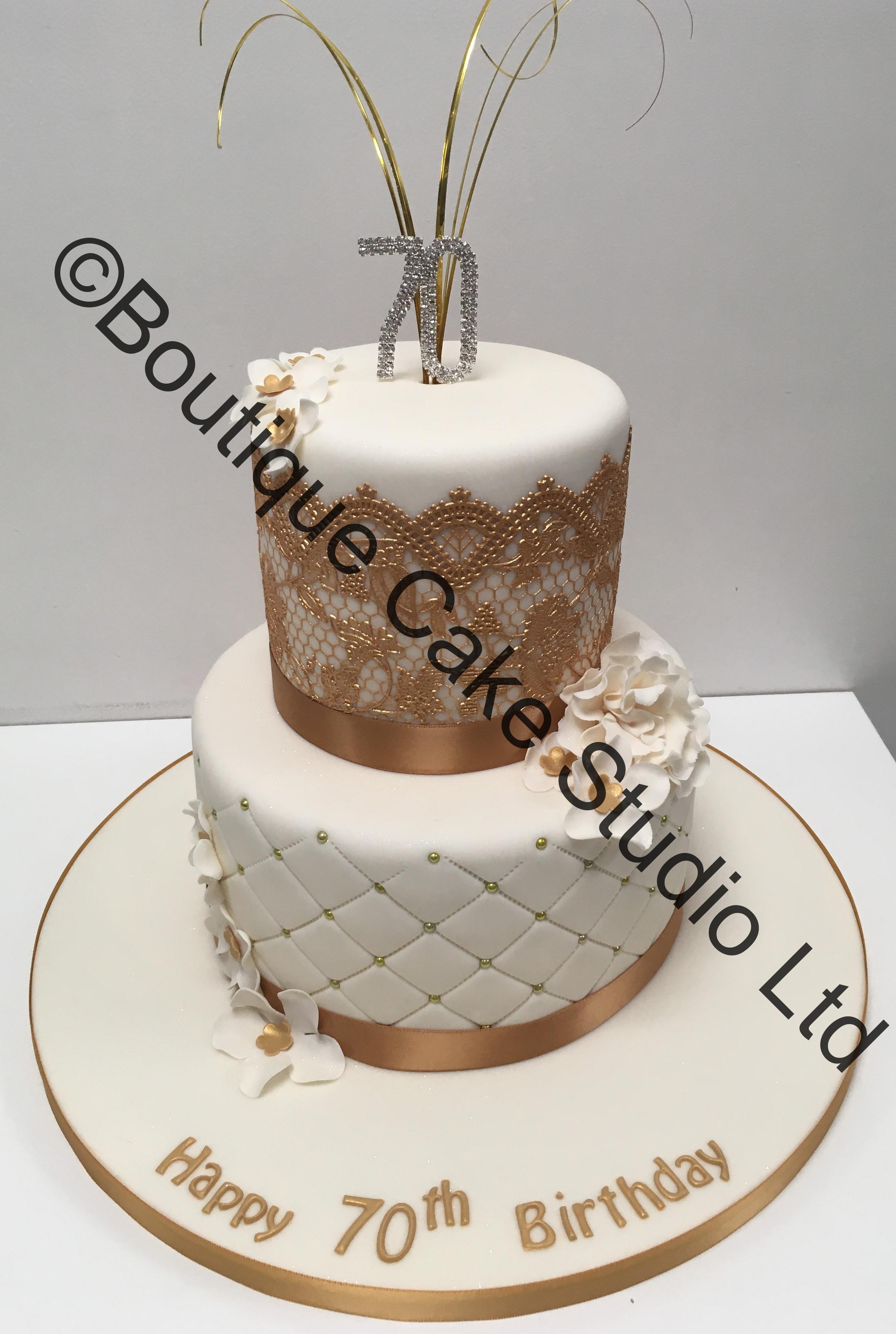 Trellis and Edible Lace Stacked Cake