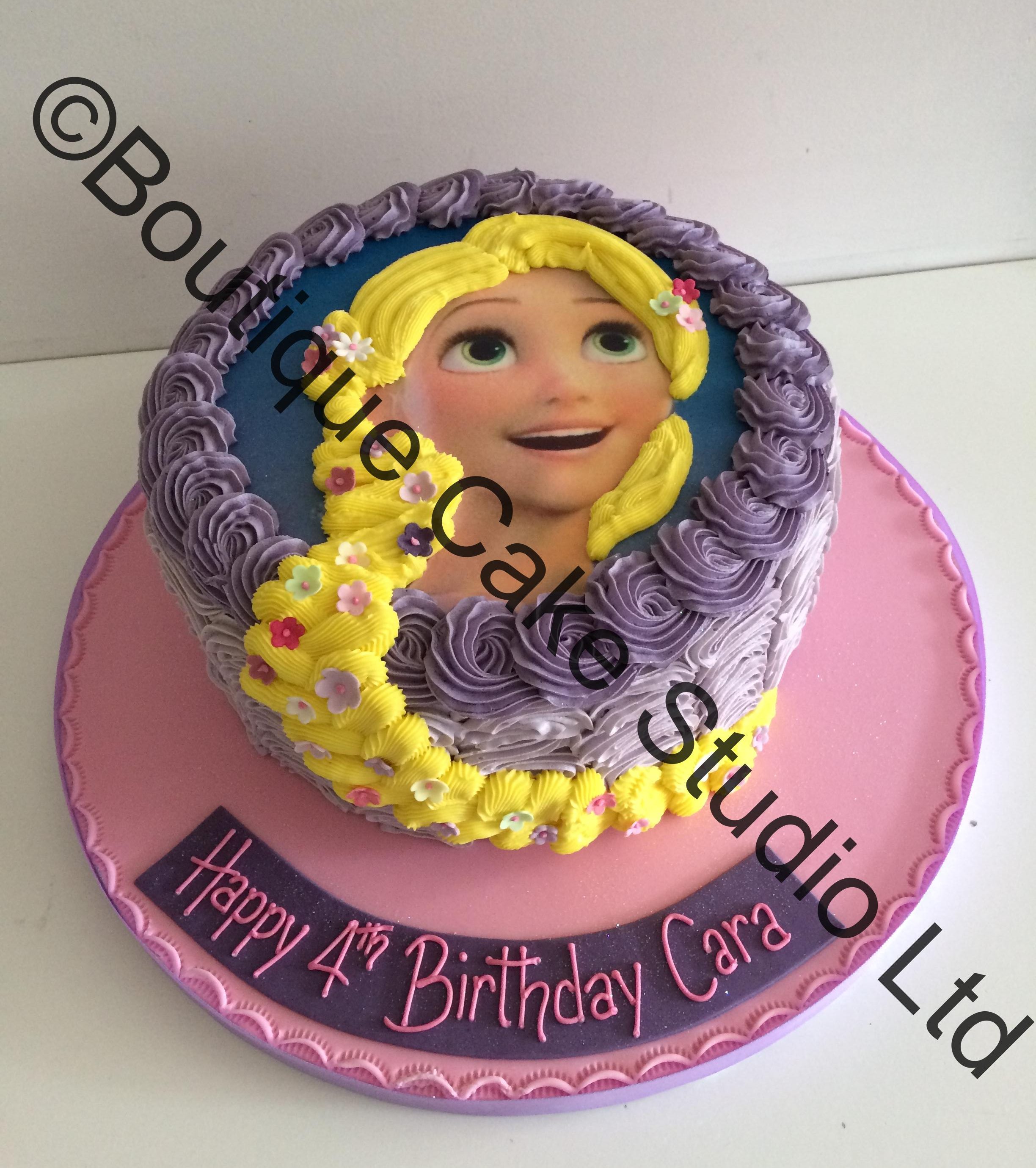 Rapunzel Buttercreamed cake