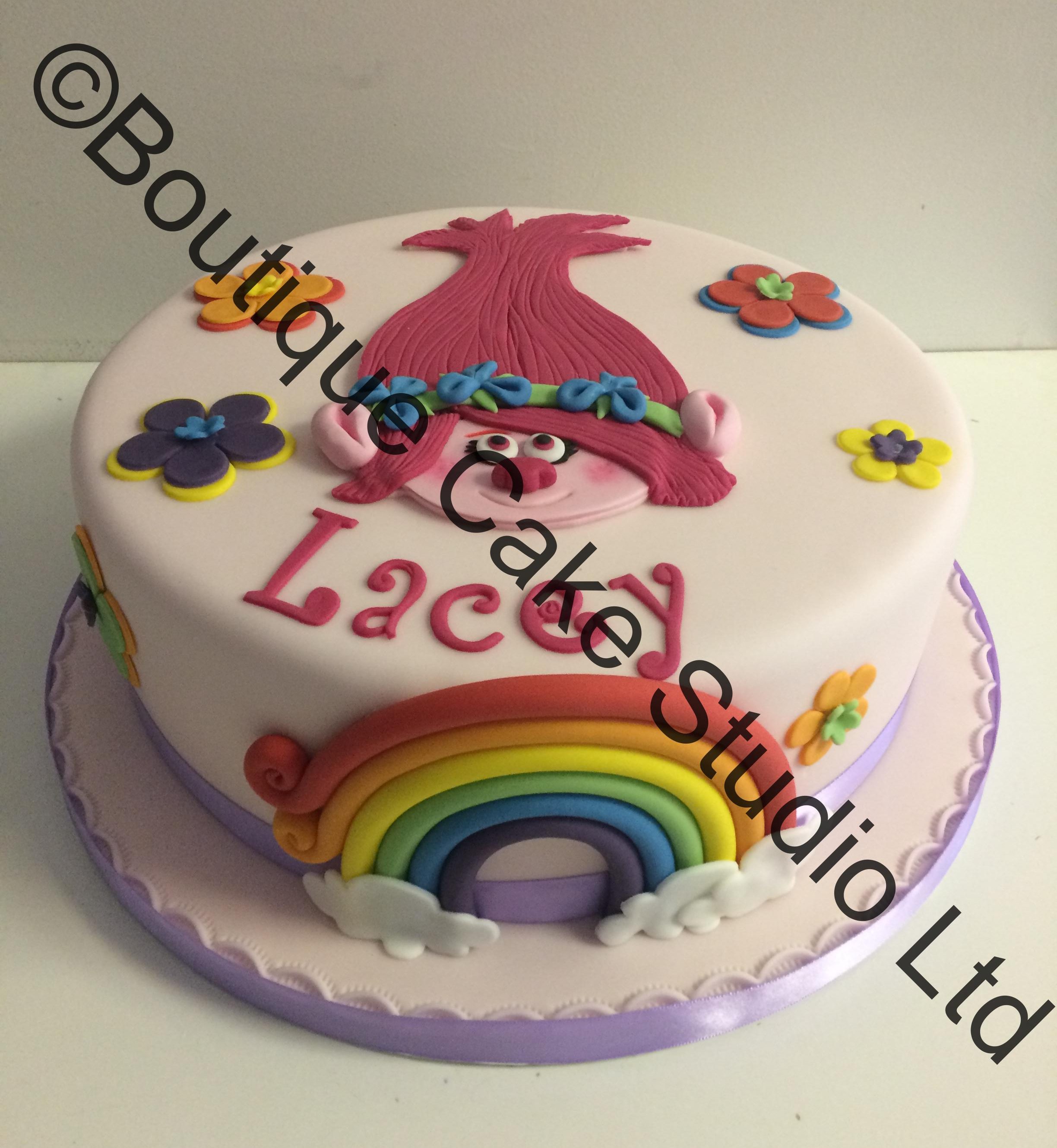 Trolls Cake with Rainbow
