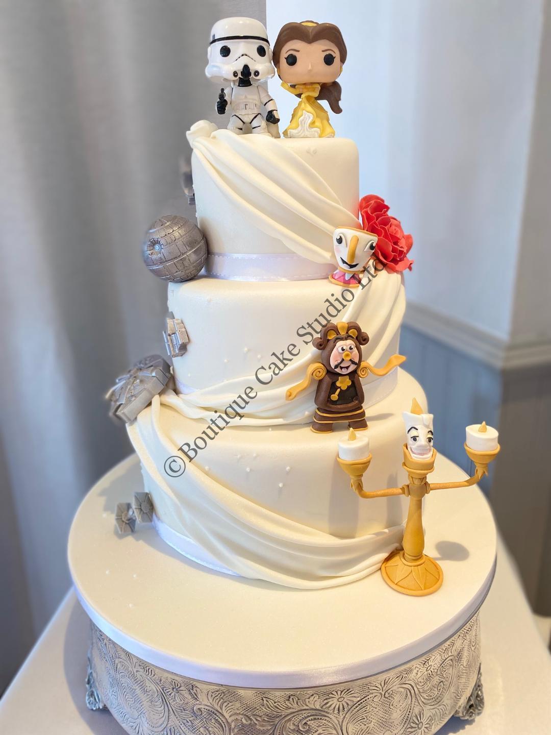 Star Wars & Beauty & The Beast themed Cake