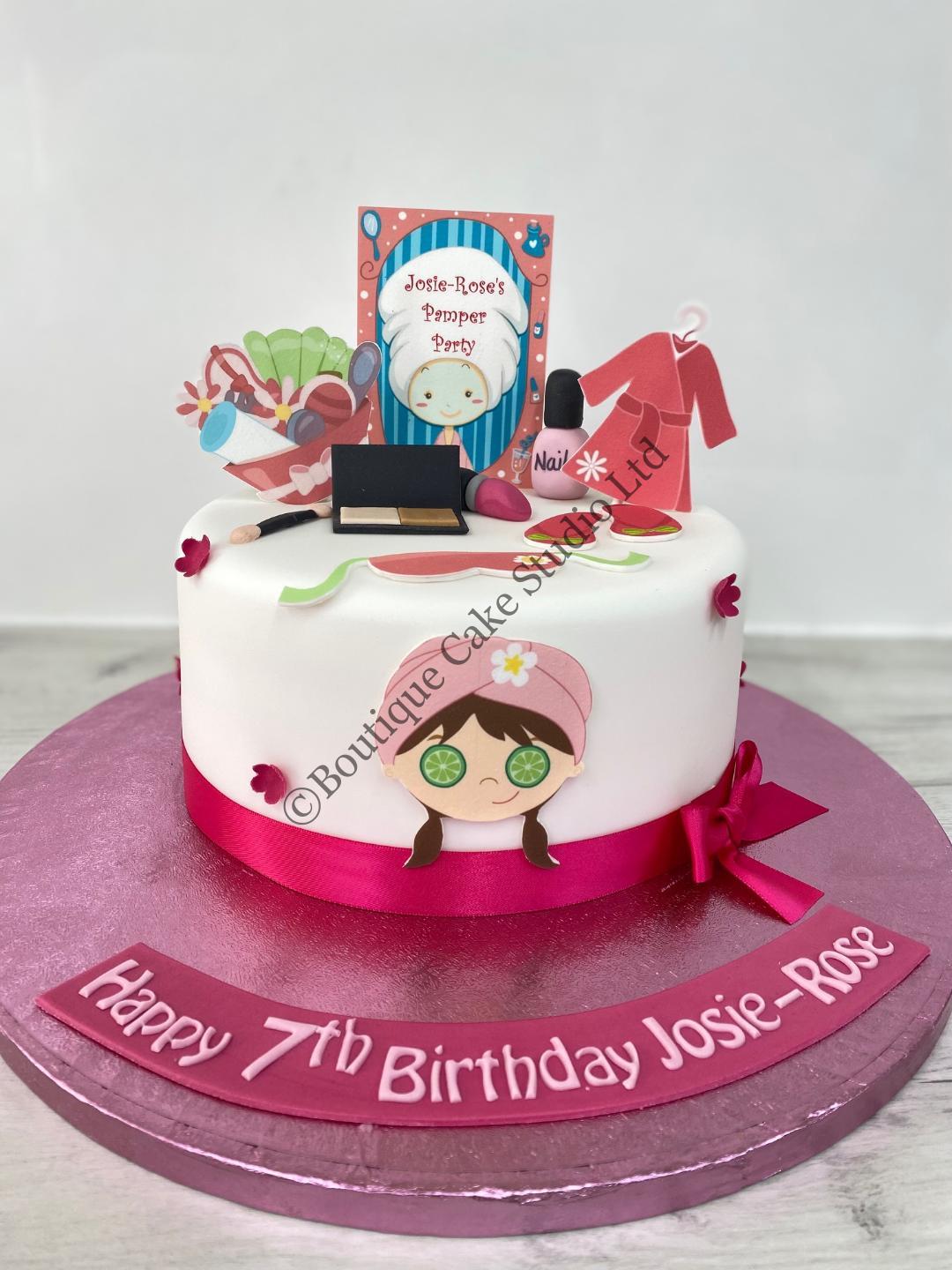 Pamper Party themed Cake