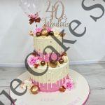 40 & Fabulous Cake Stacked Drip Cake
