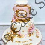 Pearls and Shells Stacked Cake