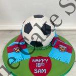 Football Cake with Scarf