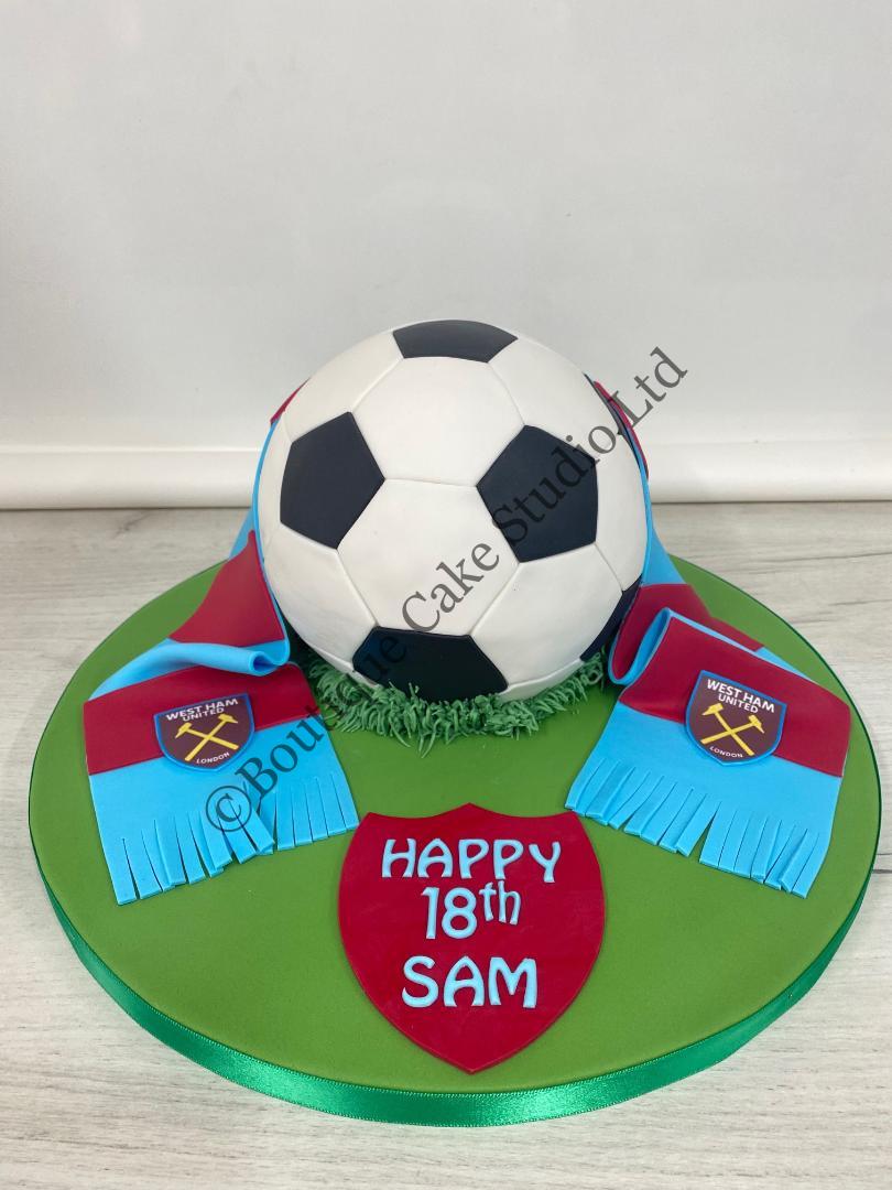 Football Cake with Scarf