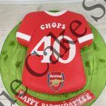Arsenal Football Shirt Cake