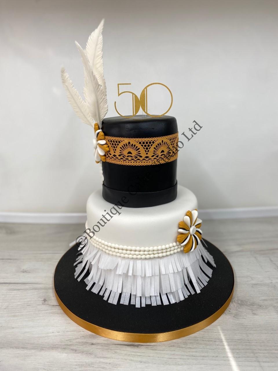 Art Deco themed Stacked Cake