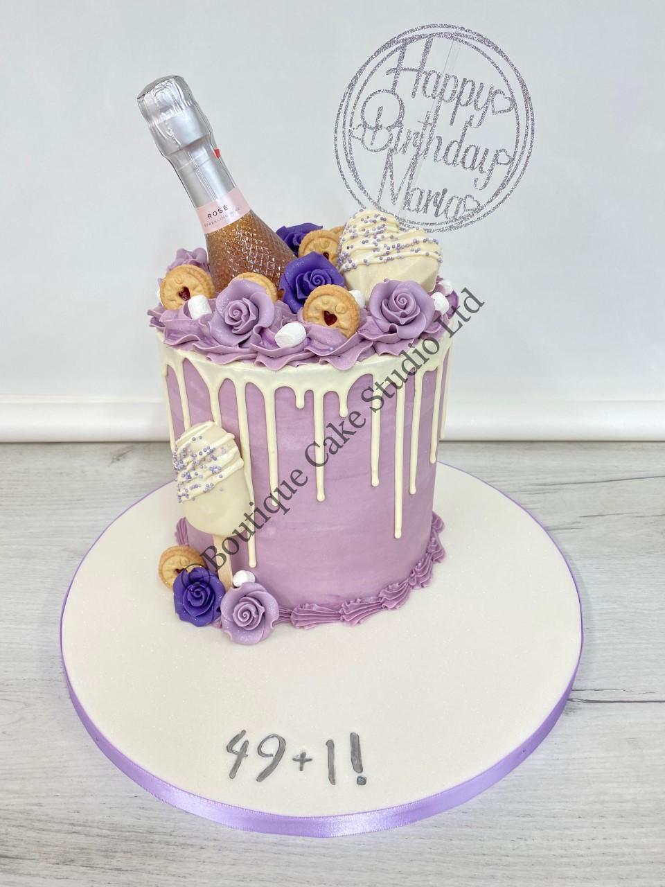 Lilac Drip Cake