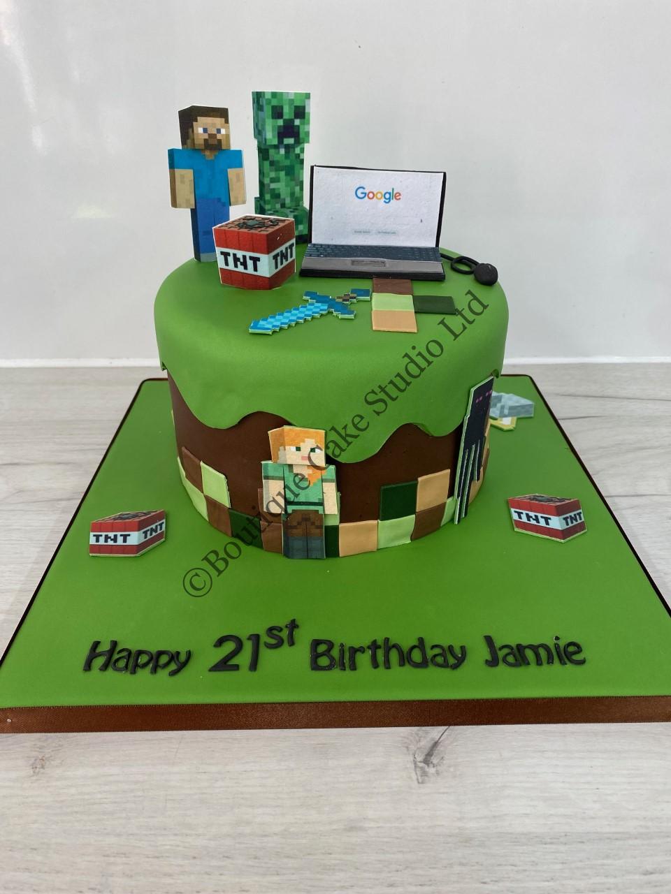 Minecraft themed Cake
