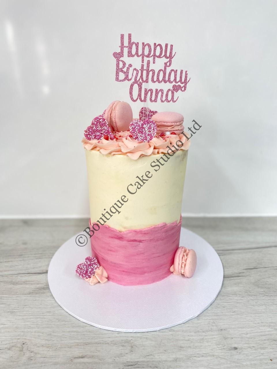 Pink Ombre Buttercream Cake